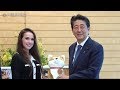 Alina Zagitova 19.07.24 with Prime Minister Shinzō Abe