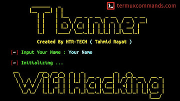 Termux Banner Command: Create your own name banner