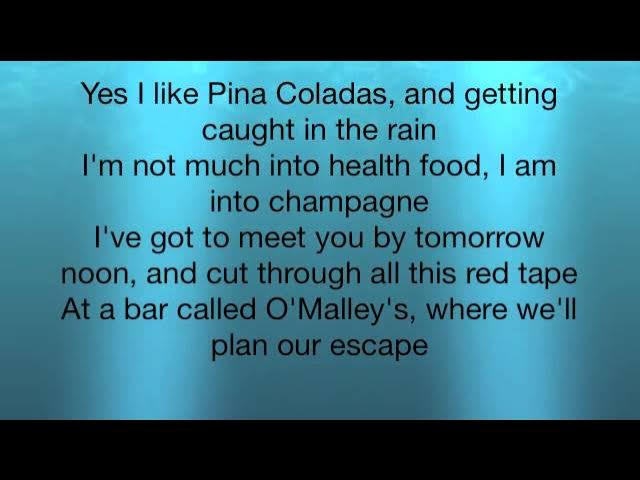 Escape (The Pina Coloda Song) - Rupert Holmes Lyrics