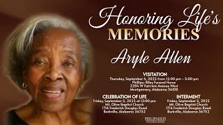 Celebration of Life for Aryle Allen