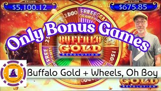 Buffalo Gold Revolution ONLY BONUS GAMES #buffaloslots #slotbonus