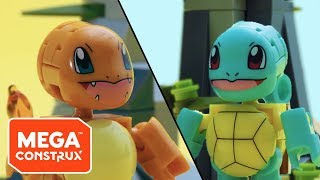 Blazing Battle: Squirtle vs. Charmander | Pokémon | Mega Construx