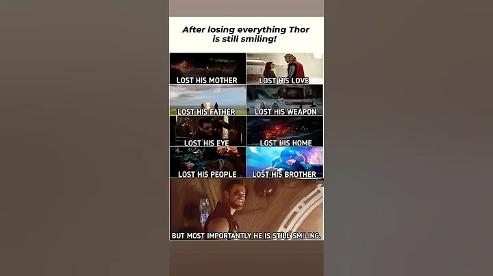 After losing everything Thor is still smiling 🥲🥲 #marvel #avengers #ironman #thor #loki #mcu #shorts