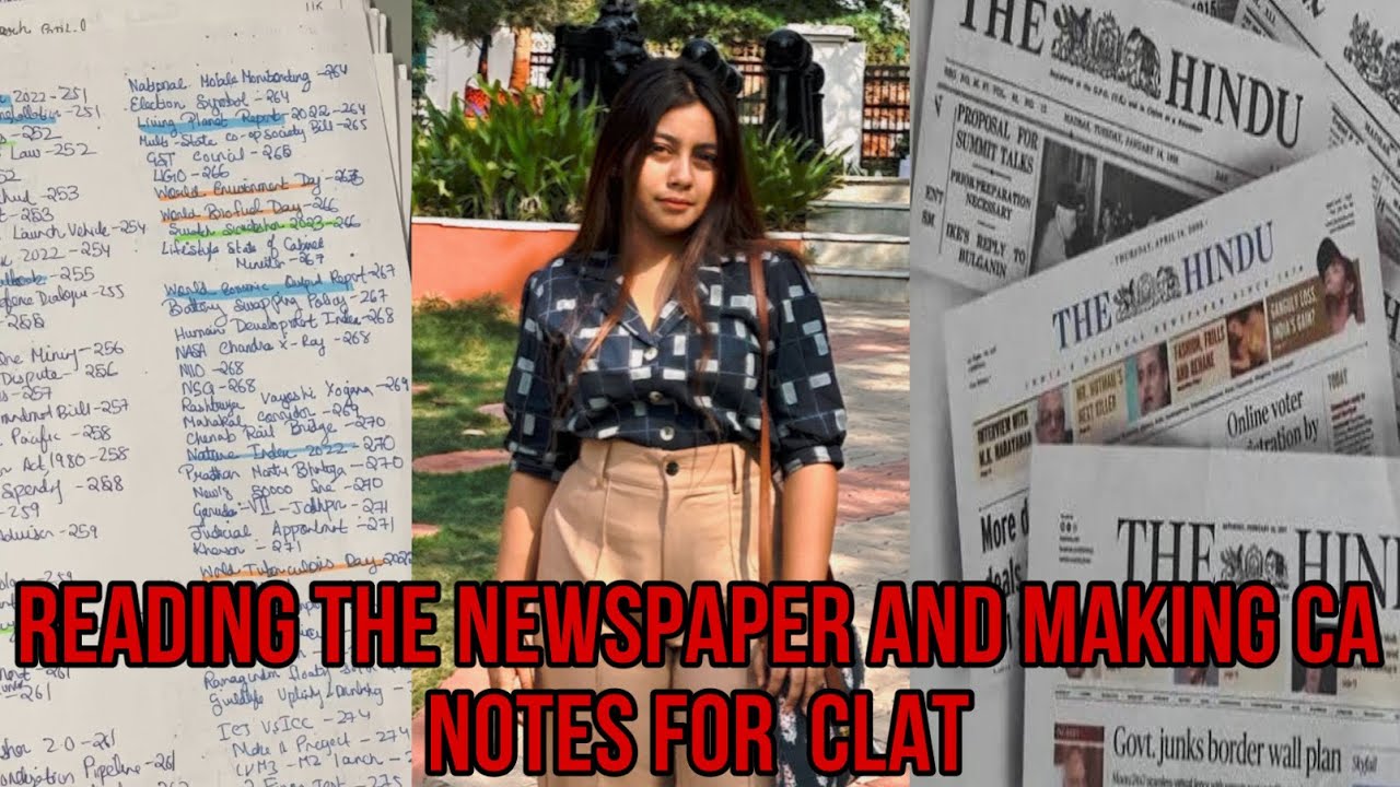 How to make GK notes and read newspaper for CLAT 2026/27 - YouTube