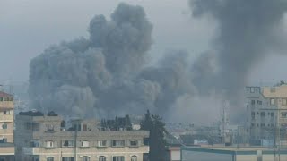 Epais nuage de fumée après une frappe sur Rafah, au sud de la bande de Gaza | AFP Images