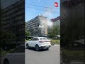 Пожар вспыхнул в центре Бишкека над магазином «Океан»