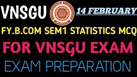 ||FY.B.COM SEM.1 STATISTICS MCQ FOR VNSGU EXAMINATION || BY:Aakash fact vibes #education