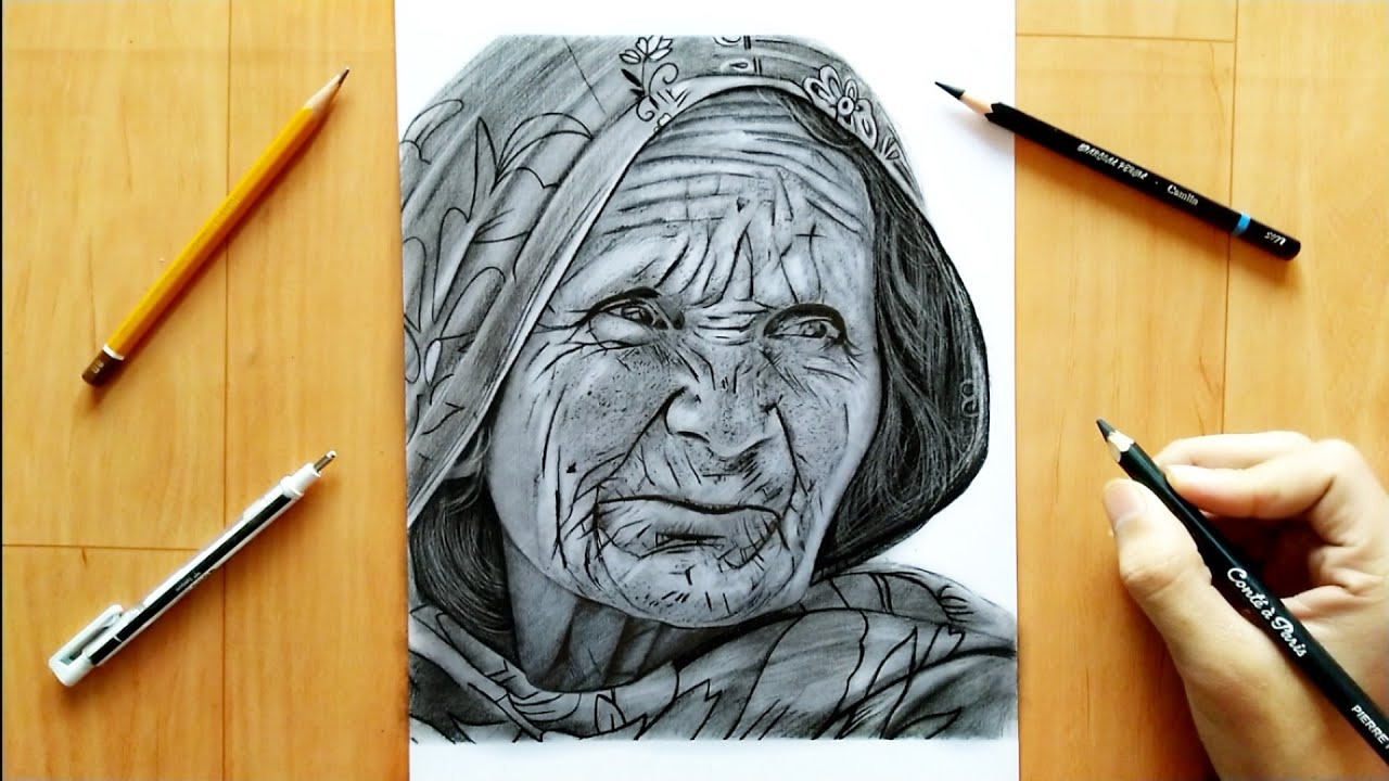 Learn How to Draw an Old Woman Other People Step by Step  Drawing  Tutorials