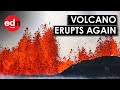 Dramatic Footage of Iceland&#39;s Volcano Eruption: Lava Shooting 50m into the Air