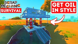 I Built a Fully Functional OIL RIG in Scrap Mechanic Survival