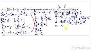 Calculus AB/BC – 7.2 Verifying Solutions for Differential Equations