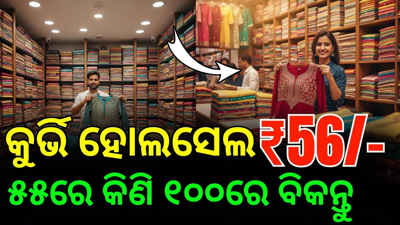 ଓଡ଼ିଶାରେ କୁର୍ତି ମାନୁଫାକ୍ଚରର ଓ ହୋଲସେଲର | ସମସ୍ତ ପ୍ରକାର କୁର୍ତି ଥୋକ ଦରରେ ladies kurti wholesaler odisha