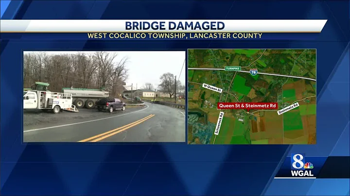 Lancaster County bridge damaged in crash