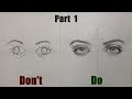 5 Mistakes while Drawing Eyes with Beginners - Part 1 | Perfect Eye Drawing Techniques for Beginners