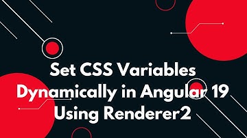 #89 💡 Set CSS Variables Dynamically in Angular 19 Using Renderer2 | Angular Tips ✨