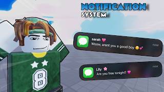 HOW TO MAKE AN NOTIFICATION SYSTEM IN ROBLOX STUDIO