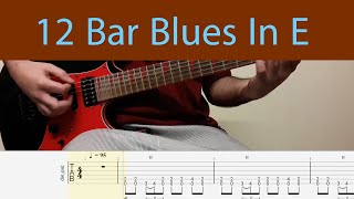 Simple 12 Bar Blues Guitar Backing Track In E With Tabs