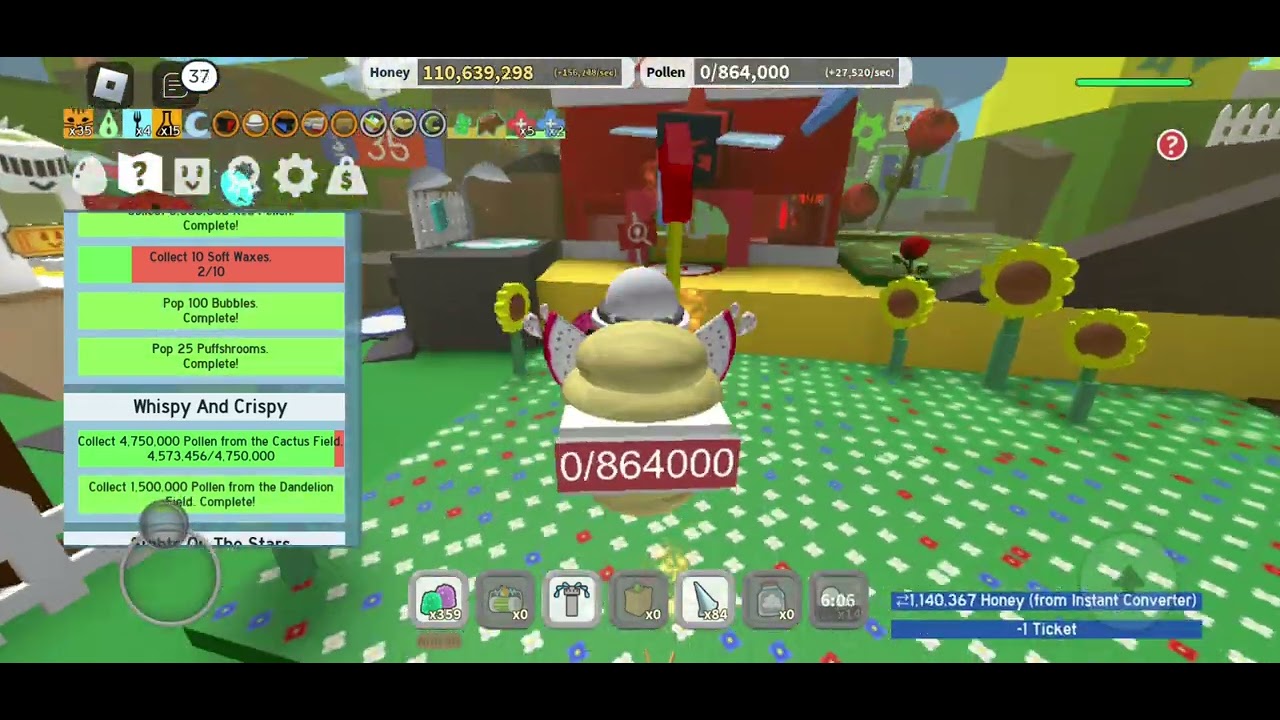 completing a quest in bss - YouTube