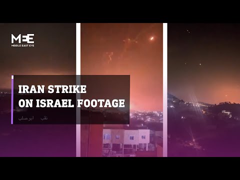Iran's strike on Israel from three camera angles