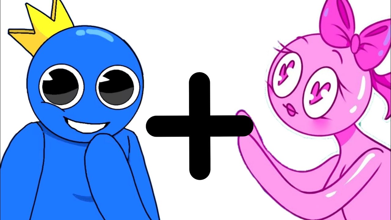 Blue + Pink = ???  Roblox Rainbow Friends Animation 