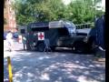 Land Rover Defender-small repairs of the English ambulance in Moscow.