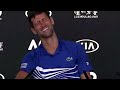 Novak Djokovic GoAT with GrEAt sense of humor!