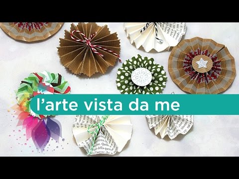 Coccarde di carta Tutorial- Paper Rosettes-Scrapbooking Tutorial-Christmas Packaging