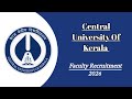 Central University of Kerala Vacancy 2026 || Faculty Post Out APPLY 🔥|| Salary 30000+ Online Form 👇