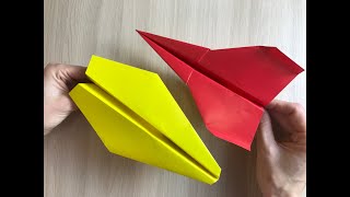 Как сделать самолет из бумаги далеко летящий - самолетики - оригами - plane from paper - Origami