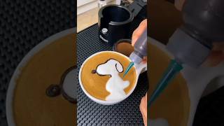 How to Make Perfect Snoopy Latte Art #latteartcity #snoopy #espresso