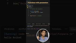 Function with Parameters in javascript #codeshuru #javascript #programming