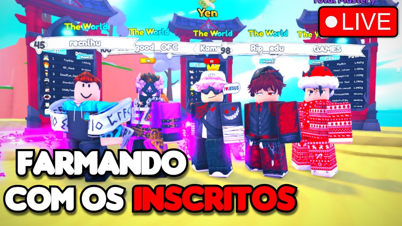 🔴FARMANDO COM INSCRITOS E JOGANDO A MINI UPDATE DO ANIME WEAPONS!!!🔥 ~ Kamui