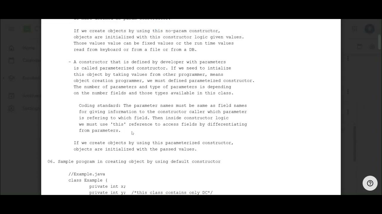 #14 Java Notes Reading Topic is Constructor and Types of Constructors ...