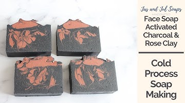 Activated Charcoal and Rose Clay Face Soap Cold Process Soap Making and Cutting | Jas and Jul Soaps