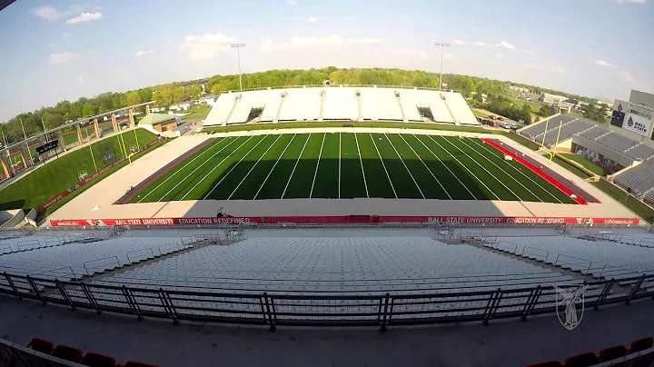 Ball State University's Scheumann Stadium field tu...