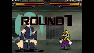 Mugen Random Battles: D4 Miku (Me) Vs Super Wario Roundup