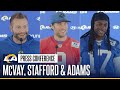 Sean McVay On Signing Jake McQuaide; Matthew Stafford &amp; Davante Adams Talk Success In The Red Zone
