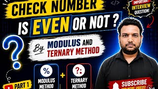 Check if a Number is Even or Odd in C | Modulus & Ternary Method | C Interview Questions #1