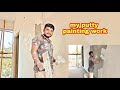 wall putty apply | Om painting works | first coating full video