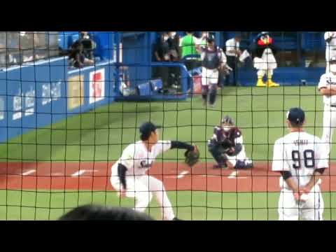 小川泰弘 優勝決定試合でのブルペン投球練習 #東京ヤクルトスワローズ #swallows