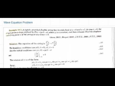 Wave equation example 2 - YouTube