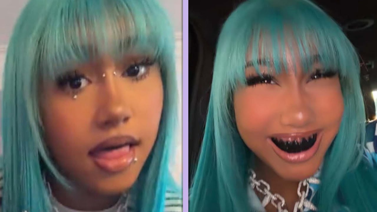 North West Stuns With Facial Piercings and Black Teeth