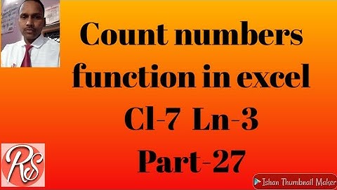 Part 27 computer class 7 chap-3 Elaboration on MS Excel 2007
