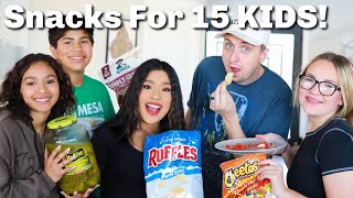Snacks For 15 Kids! | What Will They Choose?