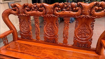 35tr Bộ Ghế Minh Quốc Đào Chim Tay 12 Gỗ Hương Đá Hàng Víp Vân Tuyển - Xưởng Gỗ Nam Tuấn 0975948679