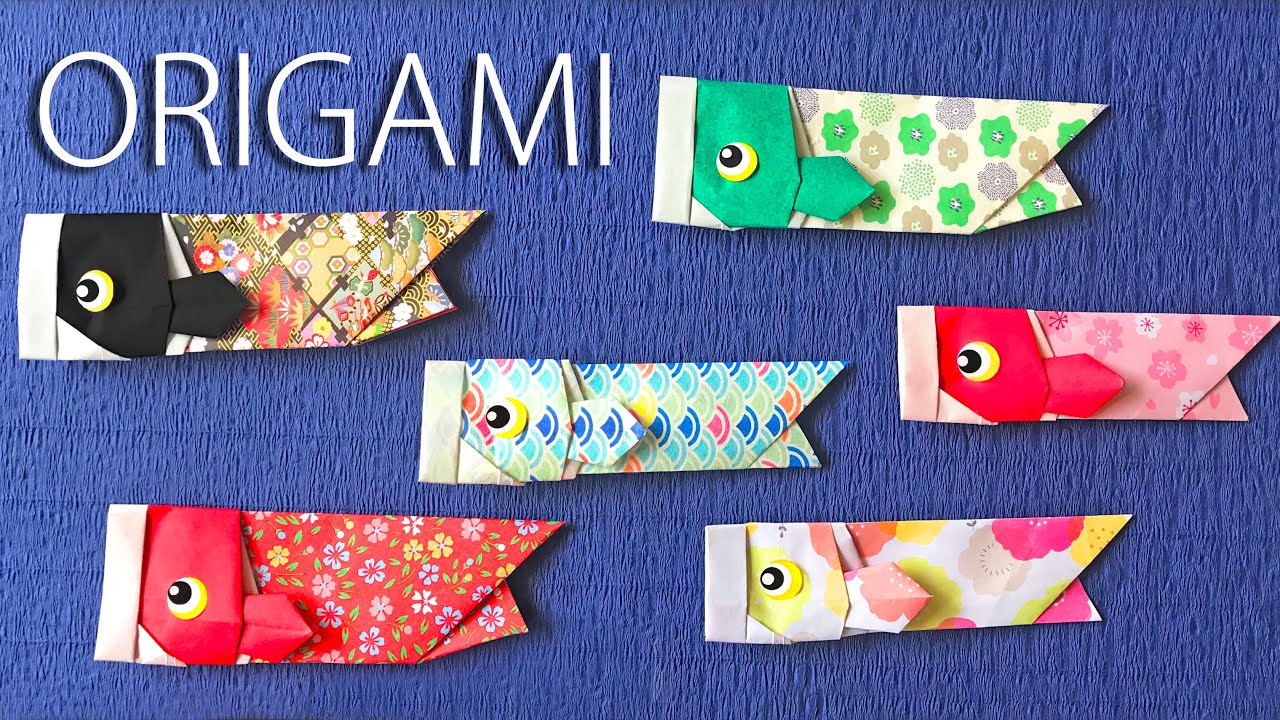 子供の日折り紙 簡単 太めの鯉のぼりの折り方音声解説付 Origami Japanese Carp Streamer Tutorial 5月の飾り Youtube