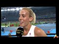 Lynsey sharp interview after race with caster semenya  2016