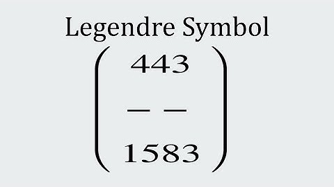 Legendre symbol 443 over 1583 self test (Number Theory)