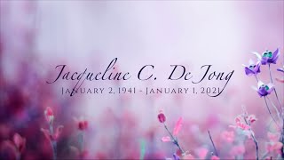 Jacqueline Jackie De Jong Tribute Video