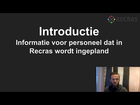 Informatie voor personeel dat in Recras wordt ingepland